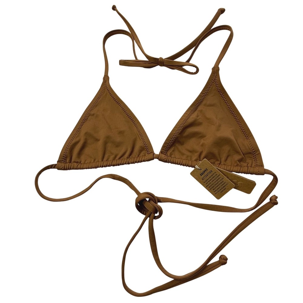 SKIMS Swim Micro Triangle Top Almond XL